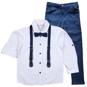 Komplet elegancki dla chłopca 116-134 cm - Jasny granat