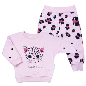 Dres niemowlęcy dla dziewczynki różowy - Leopard