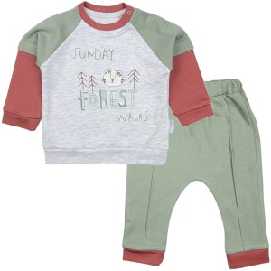 Dres chłopięcy 74-92 cm Forest - Szaro Zielony