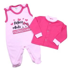 Komplet wyprawka śpioch z kaftanem 56-62cm - Młoda Piękna Rozpieszczona