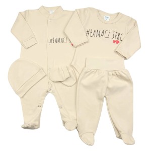  Wyprawka dla noworodka 5 części 56-62 cm - # Łamacz Serc 