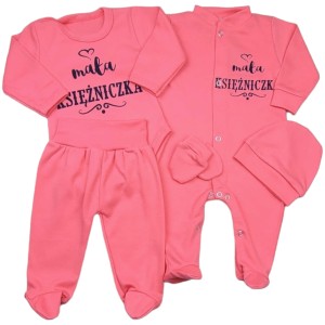 Wyprawka niemowlęca 5 częściowa 56-62 cm - Mała Księżniczka 