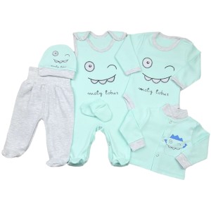  Wyprawka niemowlęca do szpitala 6 części 56/62cm - Mały Łobuz