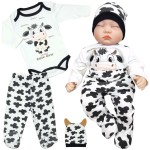 Komplet niemowlęcy Wyprawka niemowlęca 62/68 - krówka 