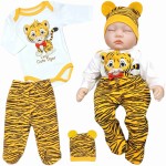 Komplet niemowlęcy 3 częściowy 62/68 - tygrysek