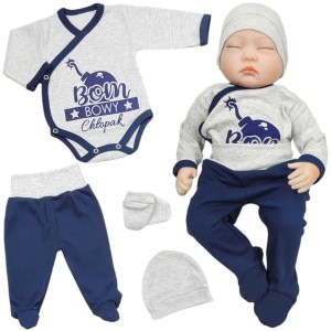 Komplet niemowlęcy dla chłopca 56/62 cm - Bombowy Chłopak 