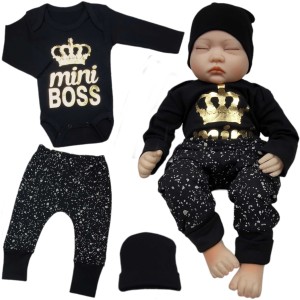  Komplet body spodenki + czapeczka 62/68cm - Mini Boss
