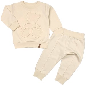 Komplet dresowy dla chłopca 68/86cm - Beżowy Misio