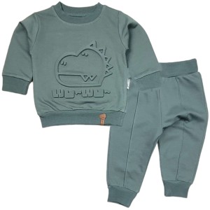 Komplet dresowy dla chłopca 68/86cm - Zielony Dino
