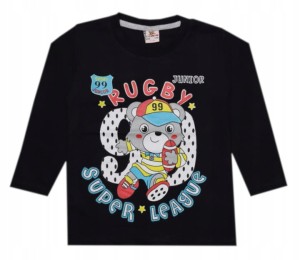 BLUZECZKA BAWEŁNIANA Z DŁUGIM RĘKAWEM KHAKI - RUGBY