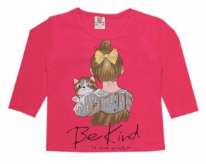 BLUZECZKA BAWEŁNIANA T-SHIRT - DZIEWCZYNKA