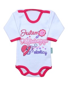 BODY NIEMOWLĘCE Z NADRUKIEM - JESTEM NAJŁADNIEJSZA 