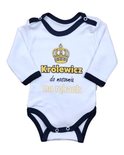 Body-niemowlęce-dla-chłopca-z-napisem-królewicz-do-noszzenia-na-rękach-2.jpg
