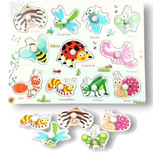 EDUKACYJNA UDKŁADANKA DREWNIANA - OWADY 