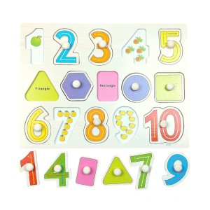 EDUKACYJNA UDKŁADANKA DREWNIANA - CYFERKI