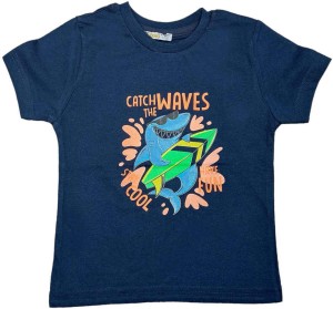  KOSZULKA DZIEWCZĘCA KRÓTKI RĘKAW GRANATOWA - REKIN 