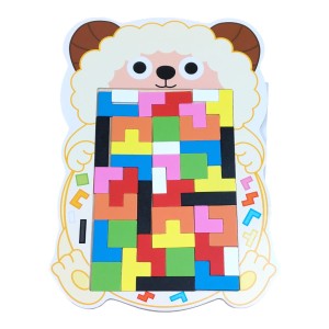 DREWNIANA UKŁADANKA TETRIS - OWCA