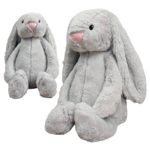 DUŻY KRÓLIK PLUSZOWY MASKOTKA 45 CM - SZARY