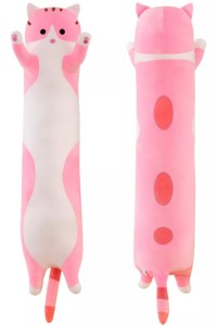  MASKOTKA DŁUGI KOT PODUSZKA 50 CM - RÓŻOWY