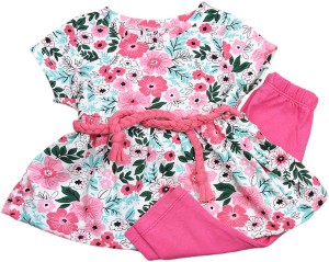 KOMPLET DZIEWCZĘCY TUNIKA KRÓTKI RĘKAW+LEGGINSY 