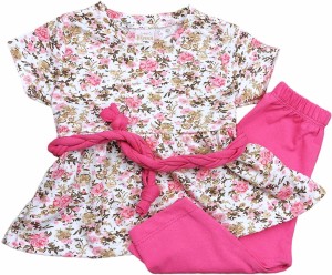  KOMPLET TUNIKA + LEGGINSY - RÓŻOWY