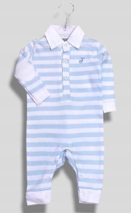  Pajacyk bez stópek z kołnierzykiem - Niebieski 