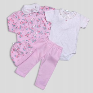 KOMPLET NIEMOWLĘCY BODY SPODENKI BLUZKA CZAPKA 