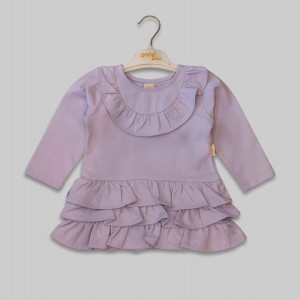SUKIENKA DZIEWCZĘCA Z FALBANKĄ - FIOLETOWA