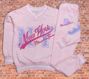 DRES SPODNIE BLUZA RÓŻOWY - NEW YORK 