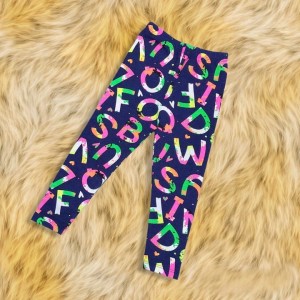  Legginsy dziewczęce bawełniane - Literki 