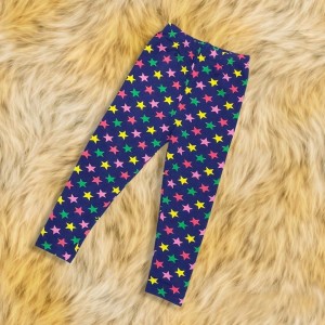Legginsy dziewczęce bawełniane - Gwiazdki 