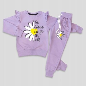 Dres dziewczęcy 104/128 cm fioletowy - Stokrotka