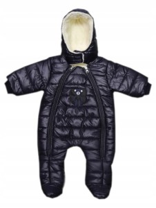  Kombinezon zimowy pikowany 68/80 cm - Granatowy 