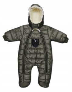Kombinezon zimowy pikowany 68/80 cm - Khaki