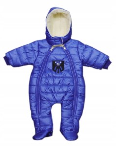 Kombinezon zimowy pikowany 68/80 cm - Niebieski 