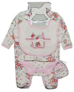 Wyprawka niemowlęca 5 częściowa - Róże Angielskie 