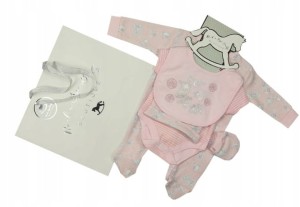  5 częściowy komplet wyprawkowy 50/ 56 cm - Ptaszki 