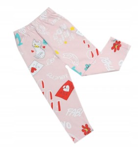 Legginsy bawełniane dla dziewczynki 80/98 cm - Kotek 