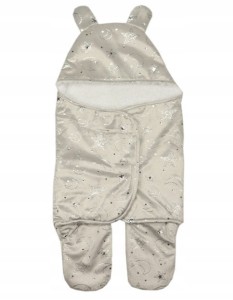 Otulacz niemowlęcy becik rożek z kapturem