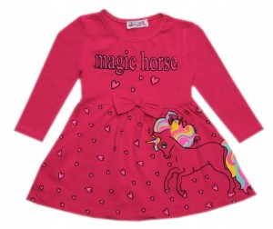 Sukienka dziewczęca bawełniana 80 cm - Magic Horse 