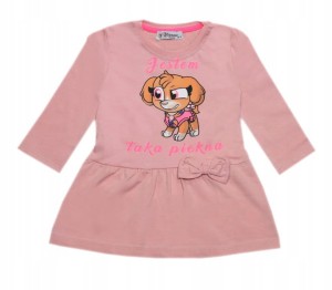  Sukienka dziewczęca bawełniana 80/98 cm - Jestem taka piękna 