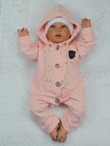 Kombinezon pajac bez stópek - Różowy 