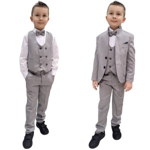 Garnitur chłopięcy kompletny 110/152 cm - Szary 
