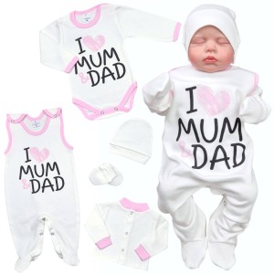  Wyprawka dla noworodka 56/62 cm - I LOVE MUM & DAD 
