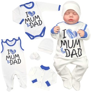  Wyprawka dla niemowlaka 56/62 cm - I LOVE MUM & DAD