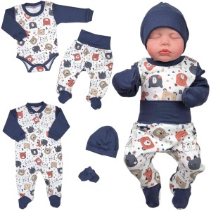 WYPRAWKA dla noworodka do szpitala 56-62 cm - misie