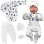 Wyprawka niemowlęca 4 częściowa 56-62 cm - Róże 