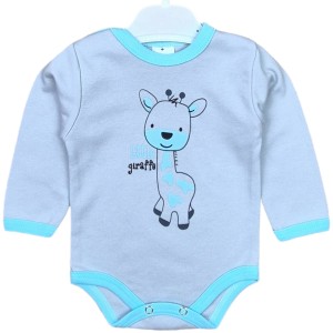 Body niemowlęce 62-76 cm niebieskie - Żyrafka 