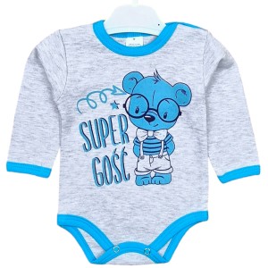 Body niemowlęce z napisem 62-92 cm -Super Gość 