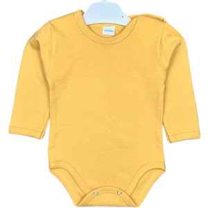 Body niemowlęce gładkie 74-104 cm - Musztarda 